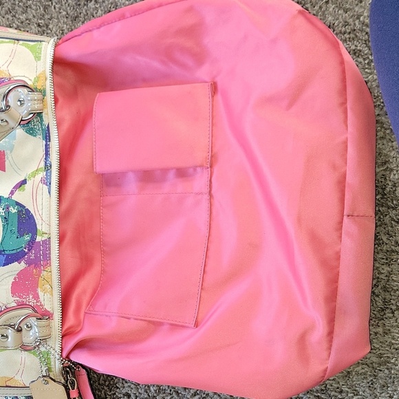 Coach Hallie Tote Poppy Ltd Edition Large Rainbow - Picture 2 of 12